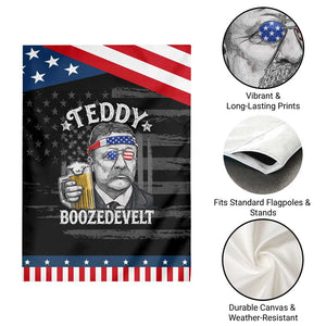 Teddy Boozedevelt Theodore Roosevelt 4th of July Patriotic Garden Flag Funny Beer Drinking Vintage American Flag TS11 Print Your Wear