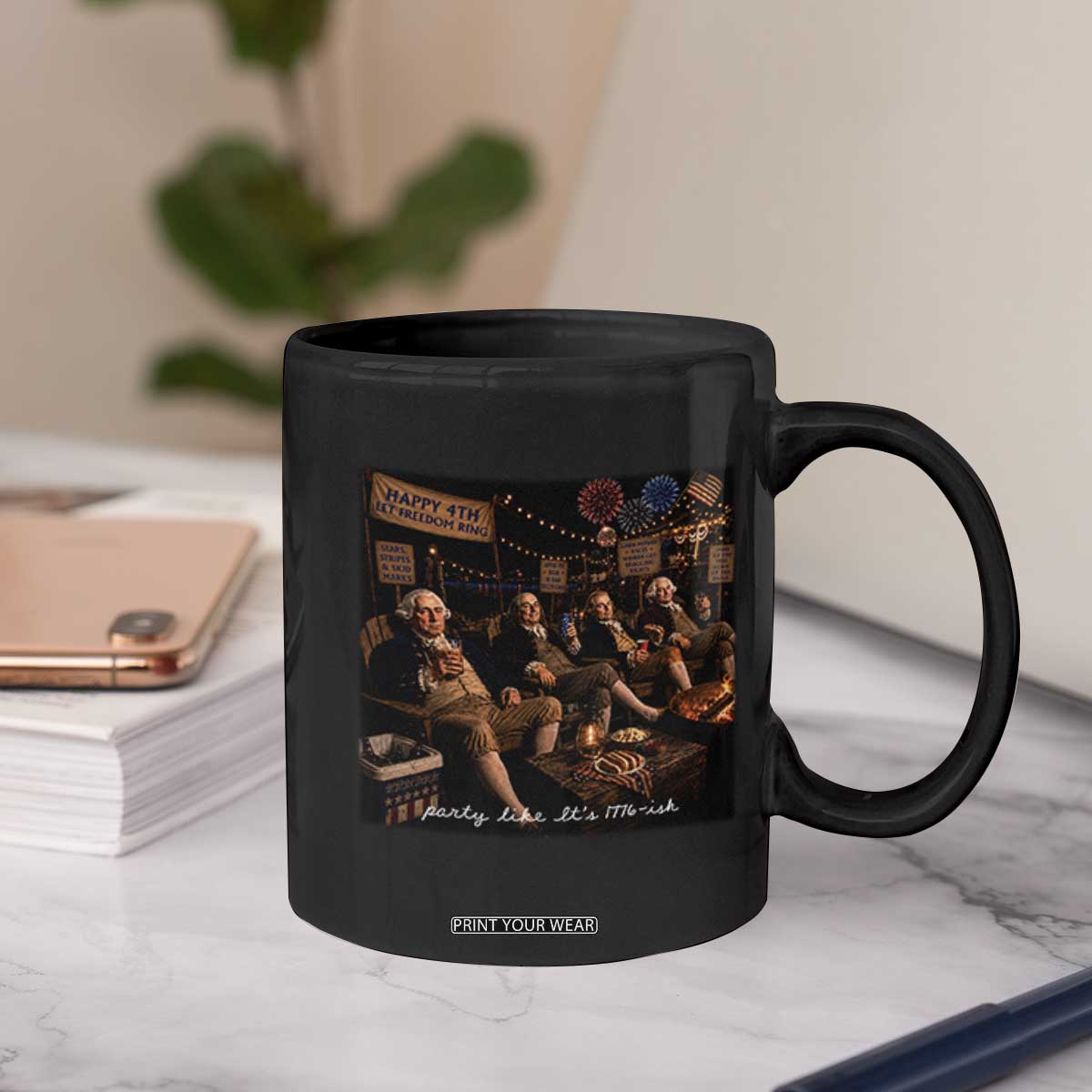 Party Like It Is 1776 Founding Father Coffee Mug Funny 4th of July Meme