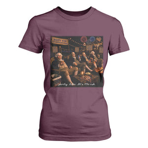 Party Like It Is 1776 Founding Father T Shirt For Women Funny 4th of July Meme