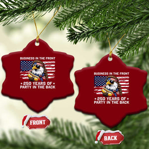 Business In The Front Party In The Back 250th Anniversary USA Ceramic Ornament Patriotic Eagle Mullet