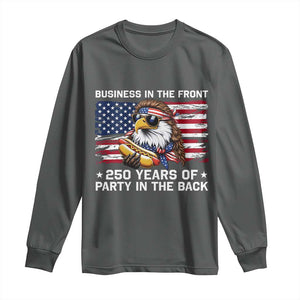 Business In The Front Party In The Back 250th Anniversary USA Long Sleeve Shirt Patriotic Eagle Mullet