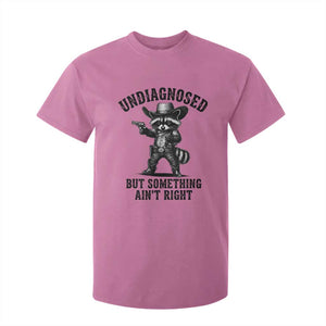 Undiagnosed But Something Ain't Right T Shirt For Kid Funny Raccoon Cowboy