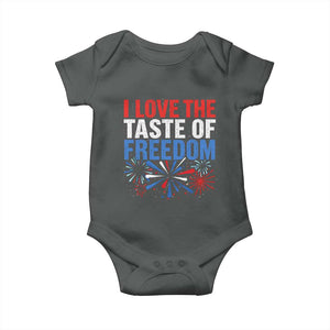 I Love The Taste Of Freedom Funny 4th of July Couple Matching Baby Onesie US Fireworks