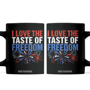 I Love The Taste Of Freedom Funny 4th of July Couple Matching Coffee Mug US Fireworks