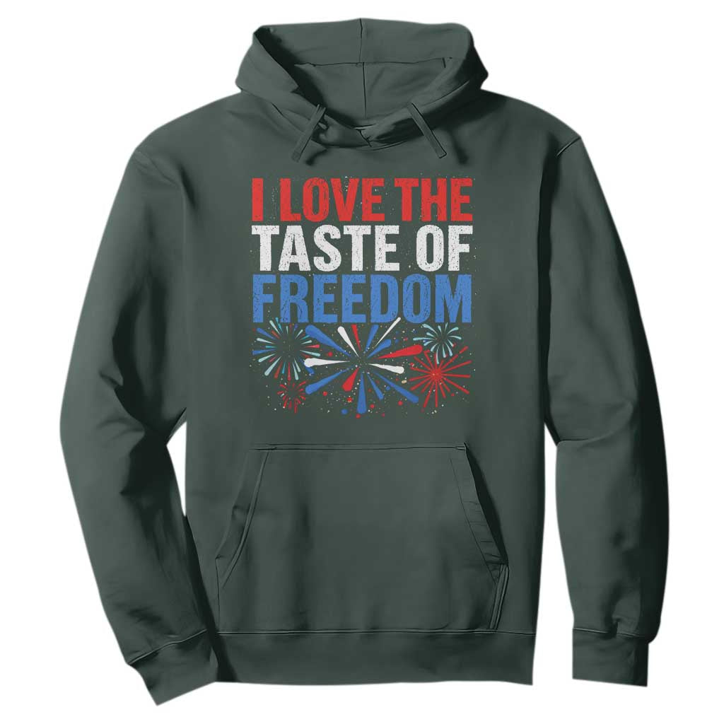 I Love The Taste Of Freedom Funny 4th of July Couple Matching Hoodie US Fireworks