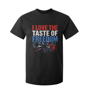 I Love The Taste Of Freedom Funny 4th of July Couple Matching T Shirt For Kid US Fireworks