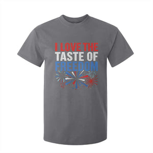 I Love The Taste Of Freedom Funny 4th of July Couple Matching T Shirt For Kid US Fireworks