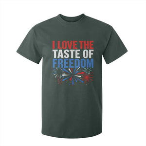 I Love The Taste Of Freedom Funny 4th of July Couple Matching T Shirt For Kid US Fireworks