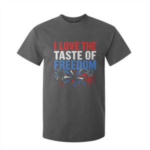 I Love The Taste Of Freedom Funny 4th of July Couple Matching T Shirt For Kid US Fireworks