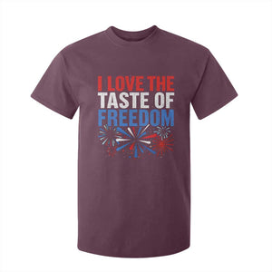 I Love The Taste Of Freedom Funny 4th of July Couple Matching T Shirt For Kid US Fireworks