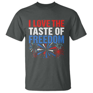 I Love The Taste Of Freedom Funny 4th of July Couple Matching T Shirt US Fireworks