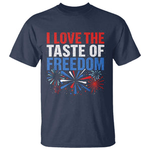I Love The Taste Of Freedom Funny 4th of July Couple Matching T Shirt US Fireworks