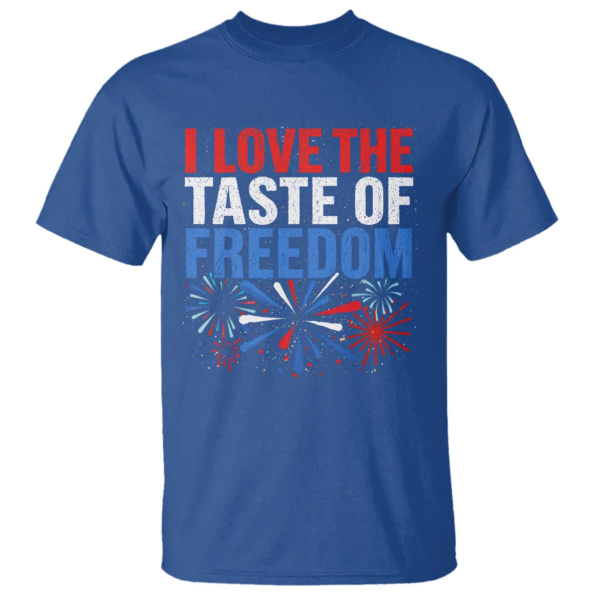 I Love The Taste Of Freedom Funny 4th of July Couple Matching T Shirt US Fireworks