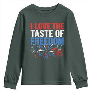 I Love The Taste Of Freedom Funny 4th of July Couple Matching Youth Sweatshirt US Fireworks