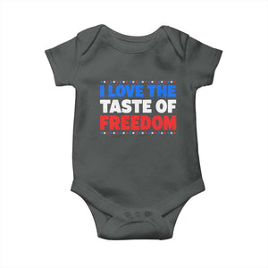 I Love The Taste Of Freedom Funny 4th of July Couple Matching Baby Onesie