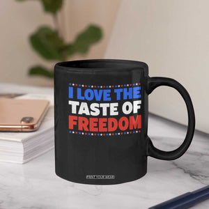 I Love The Taste Of Freedom Funny 4th of July Couple Matching Coffee Mug