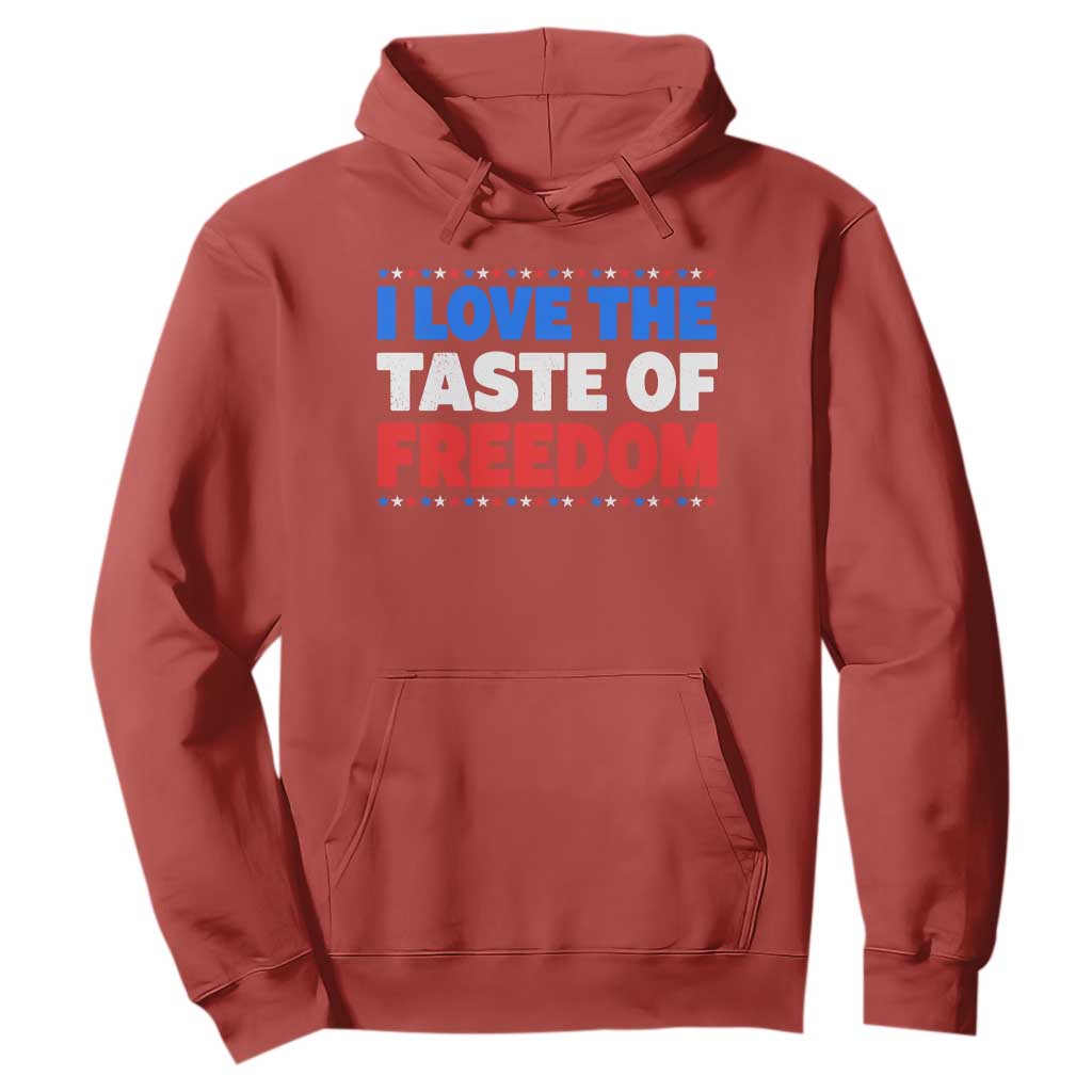 I Love The Taste Of Freedom Funny 4th of July Couple Matching Hoodie
