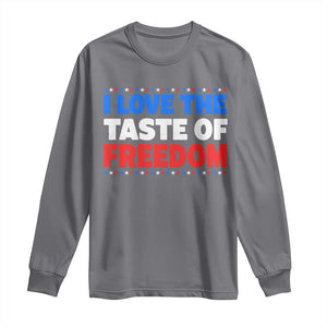 I Love The Taste Of Freedom Funny 4th of July Couple Matching Long Sleeve Shirt