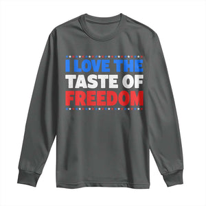 I Love The Taste Of Freedom Funny 4th of July Couple Matching Long Sleeve Shirt