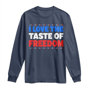 I Love The Taste Of Freedom Funny 4th of July Couple Matching Long Sleeve Shirt