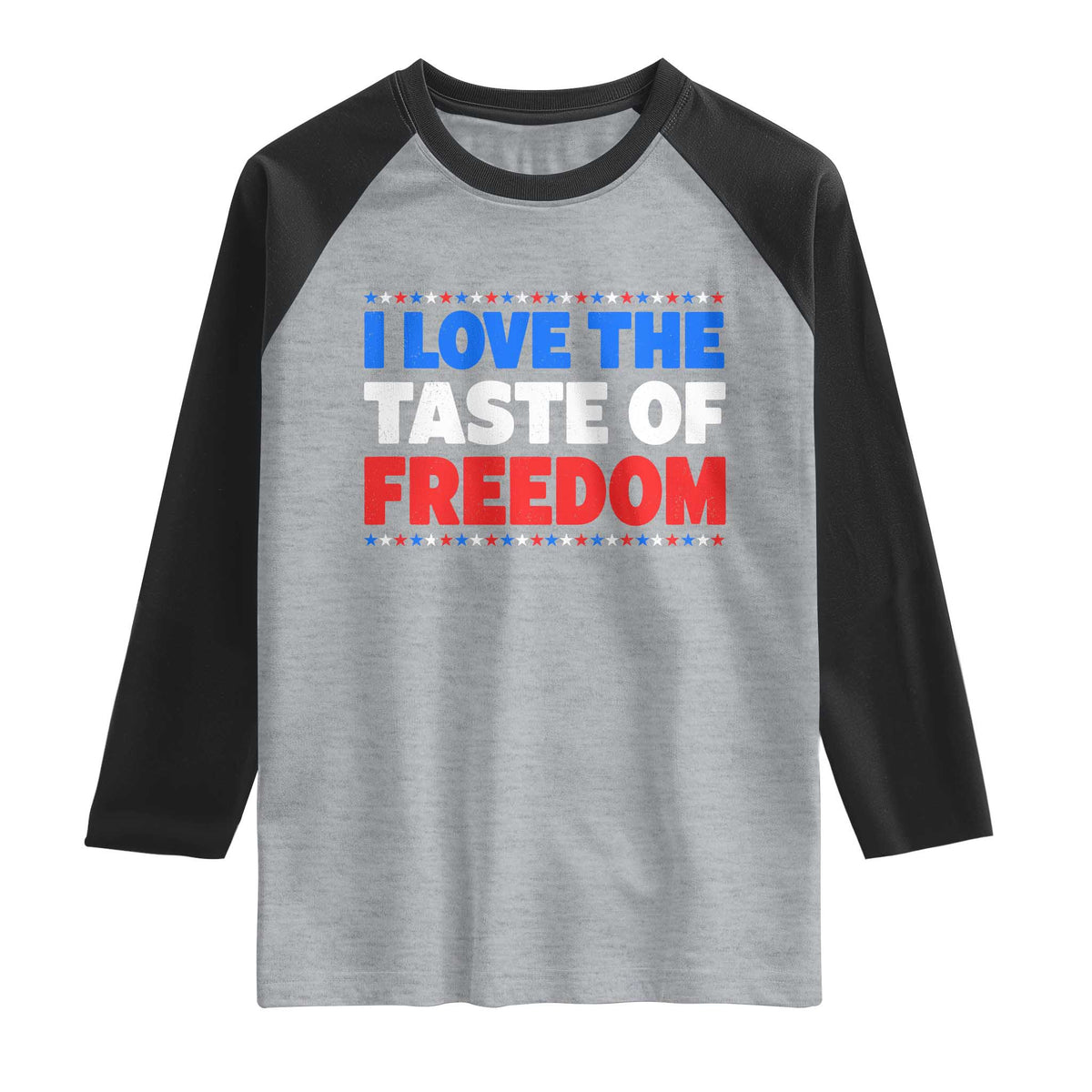I Love The Taste Of Freedom Funny 4th of July Couple Matching Raglan Shirt