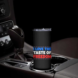 I Love The Taste Of Freedom Funny 4th of July Couple Matching Skinny Tumbler