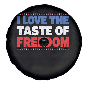 I Love The Taste Of Freedom Funny 4th of July Couple Matching Spare Tire Cover