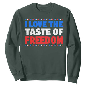 I Love The Taste Of Freedom Funny 4th of July Couple Matching Sweatshirt