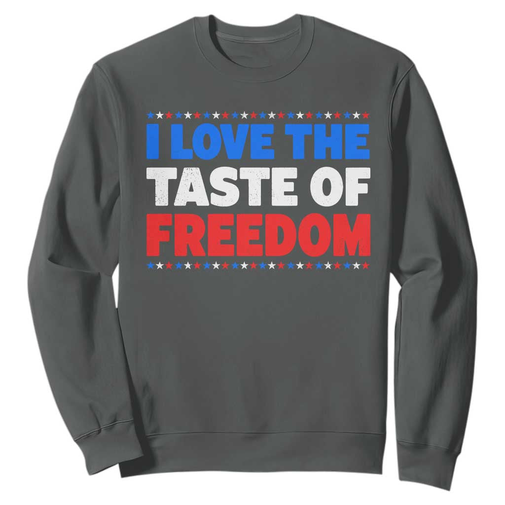I Love The Taste Of Freedom Funny 4th of July Couple Matching Sweatshirt