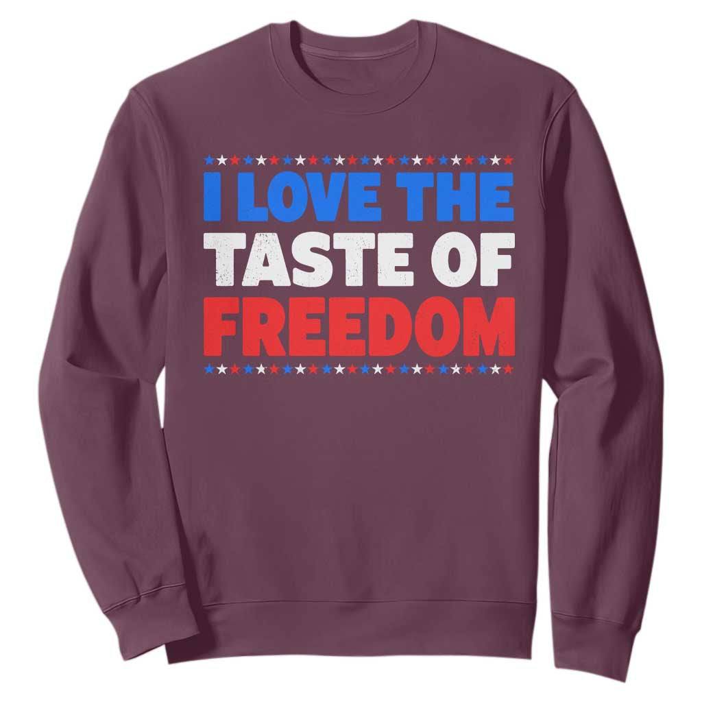 I Love The Taste Of Freedom Funny 4th of July Couple Matching Sweatshirt