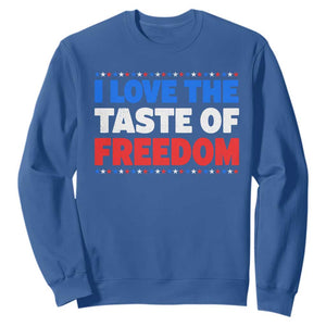 I Love The Taste Of Freedom Funny 4th of July Couple Matching Sweatshirt