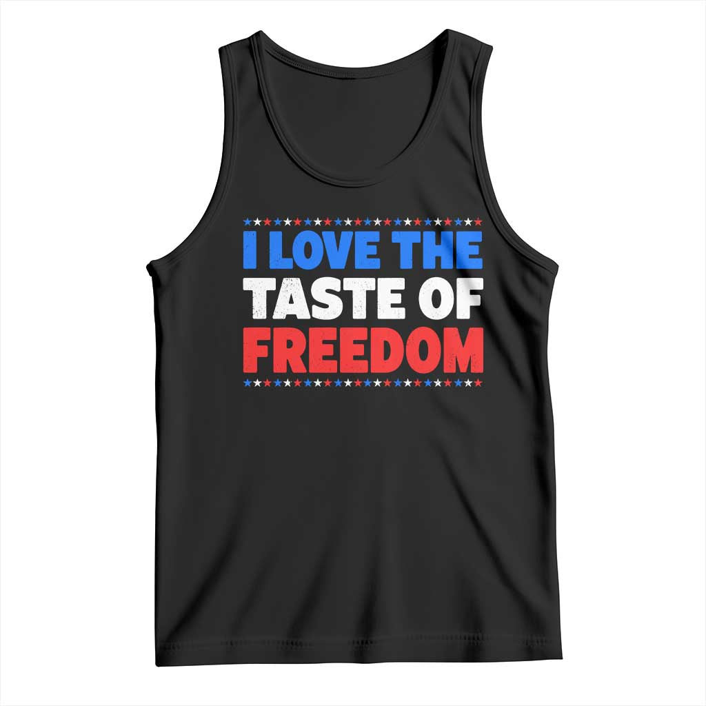 I Love The Taste Of Freedom Funny 4th of July Couple Matching Tank Top
