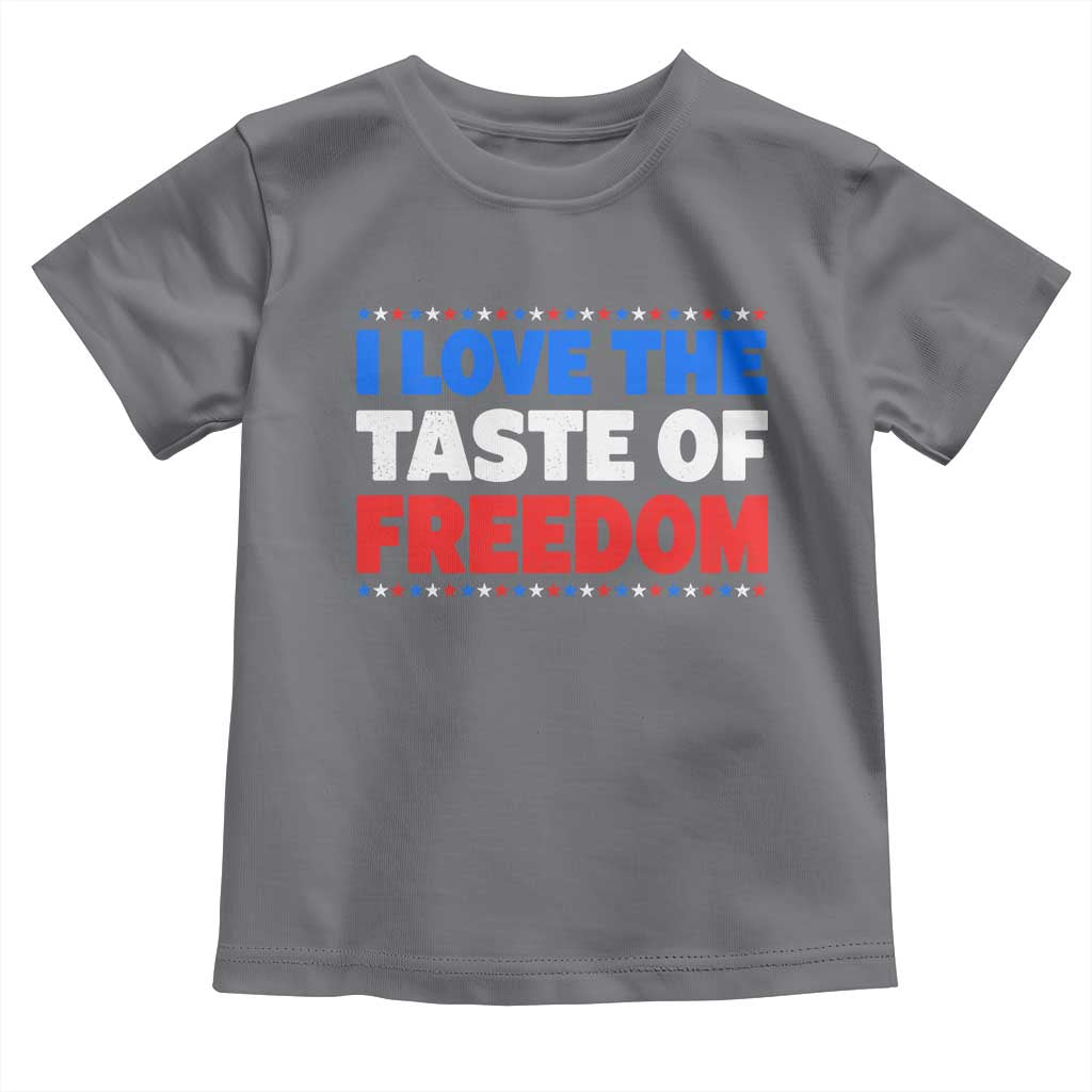 I Love The Taste Of Freedom Funny 4th of July Couple Matching Toddler T Shirt