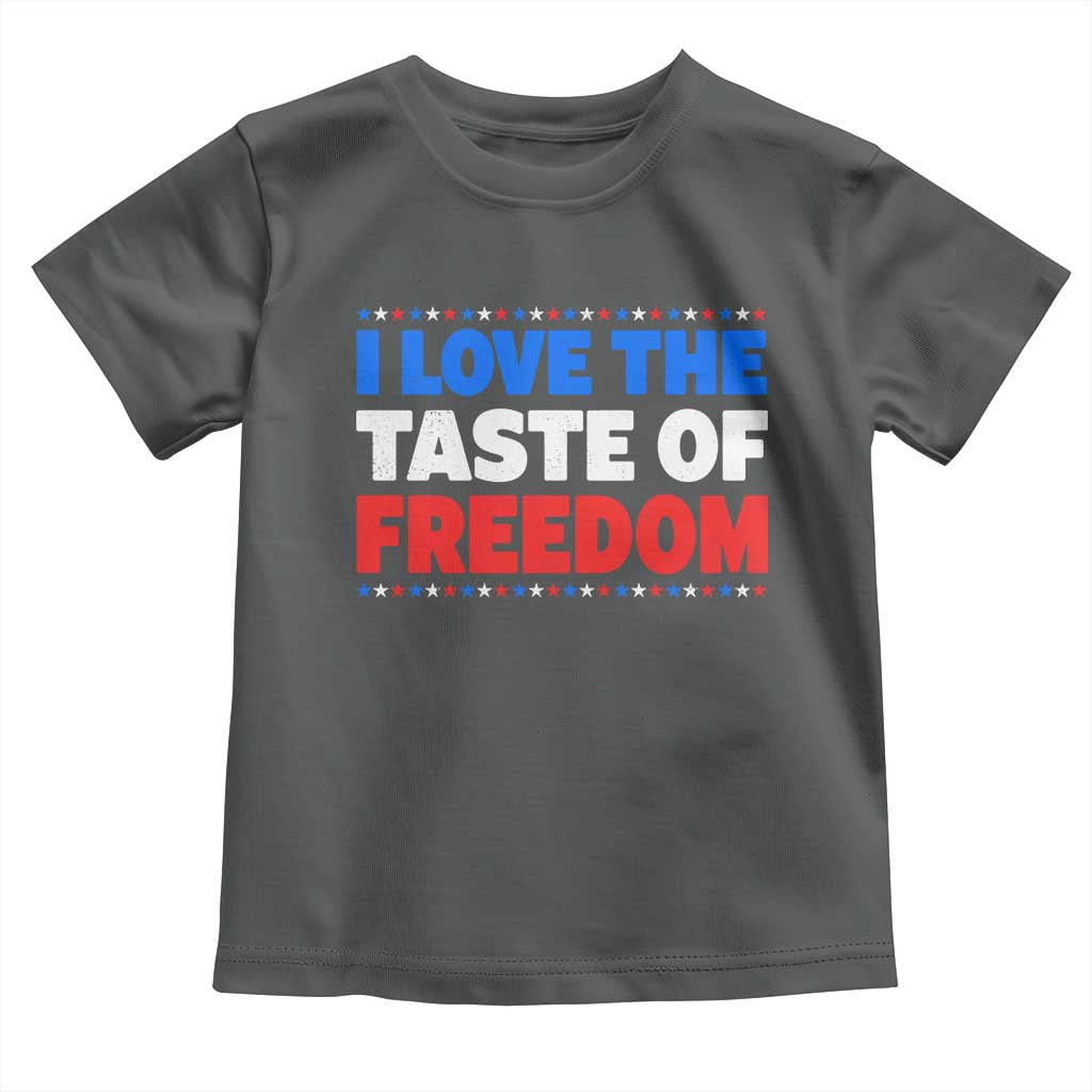 I Love The Taste Of Freedom Funny 4th of July Couple Matching Toddler T Shirt