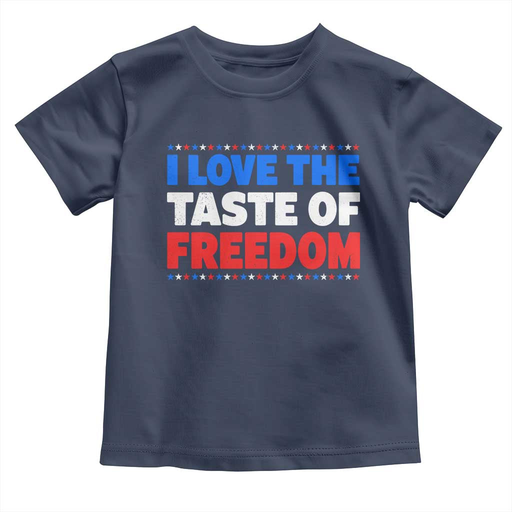 I Love The Taste Of Freedom Funny 4th of July Couple Matching Toddler T Shirt