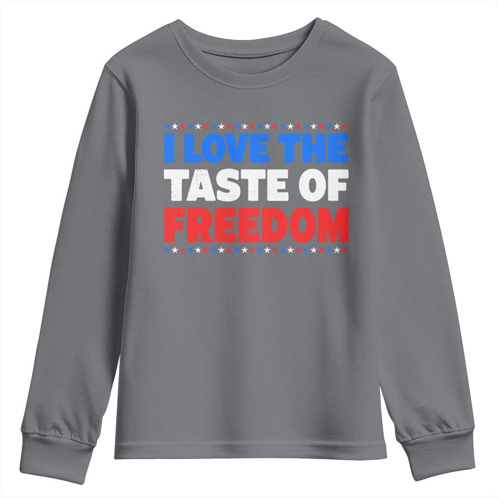 I Love The Taste Of Freedom Funny 4th of July Couple Matching Youth Sweatshirt