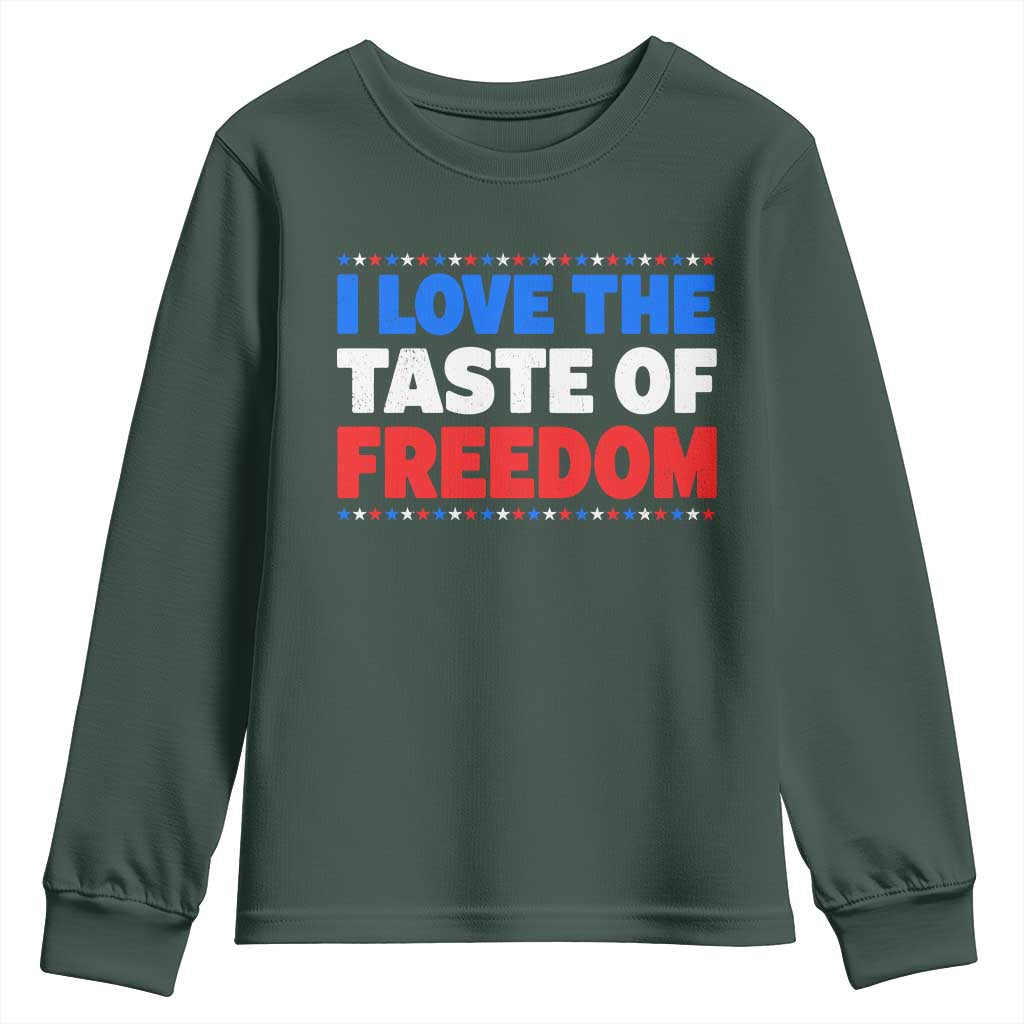 I Love The Taste Of Freedom Funny 4th of July Couple Matching Youth Sweatshirt