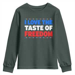 I Love The Taste Of Freedom Funny 4th of July Couple Matching Youth Sweatshirt