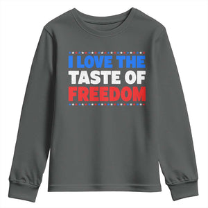 I Love The Taste Of Freedom Funny 4th of July Couple Matching Youth Sweatshirt
