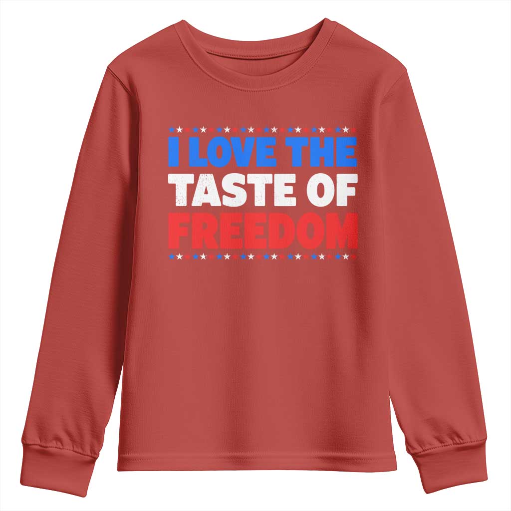 I Love The Taste Of Freedom Funny 4th of July Couple Matching Youth Sweatshirt