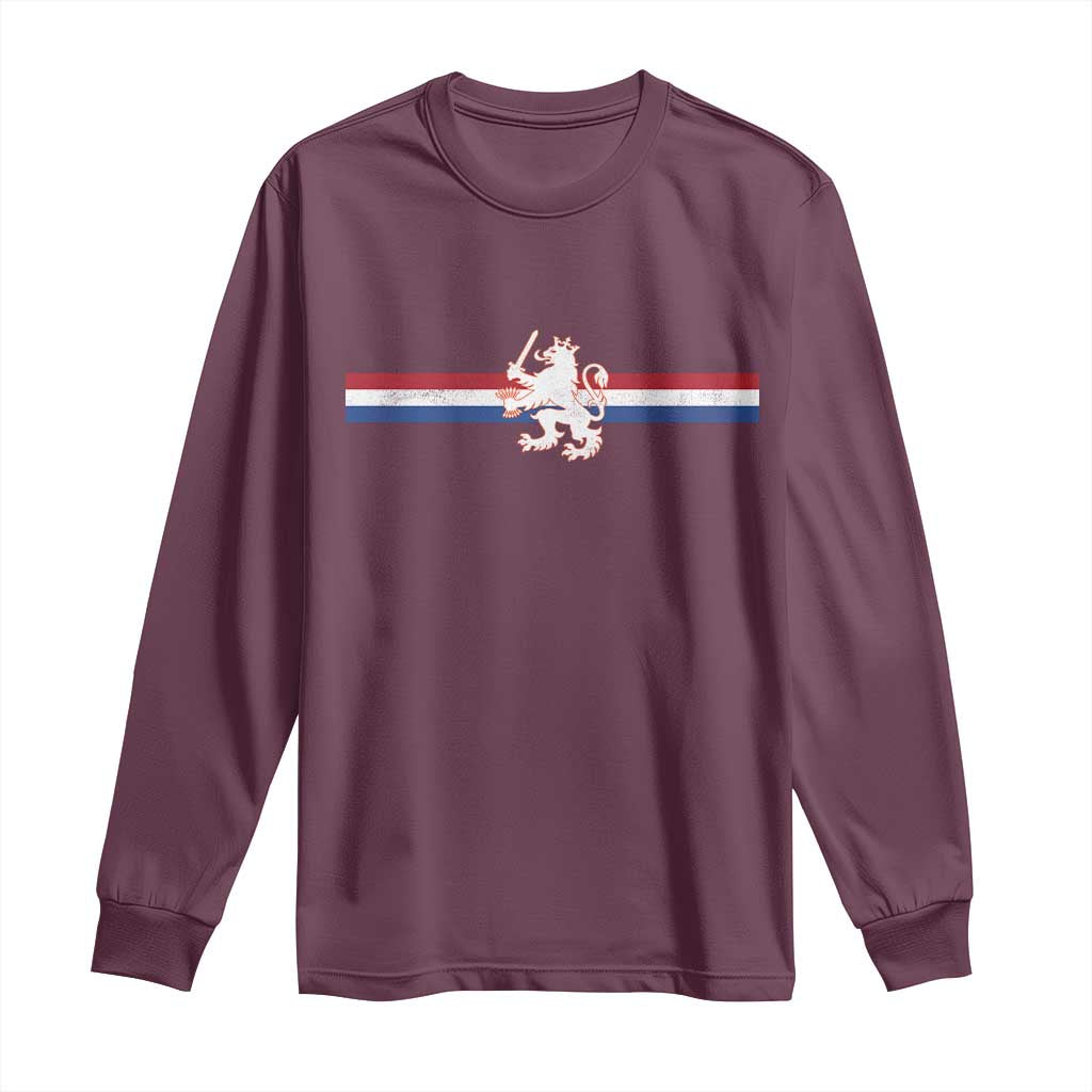 Nederland Dutch Republic Lion Vintage Holland Flag Long Sleeve Shirt