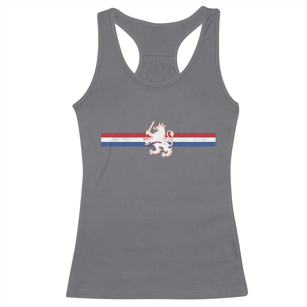 Nederland Dutch Republic Lion Vintage Holland Flag Racerback Tank Top
