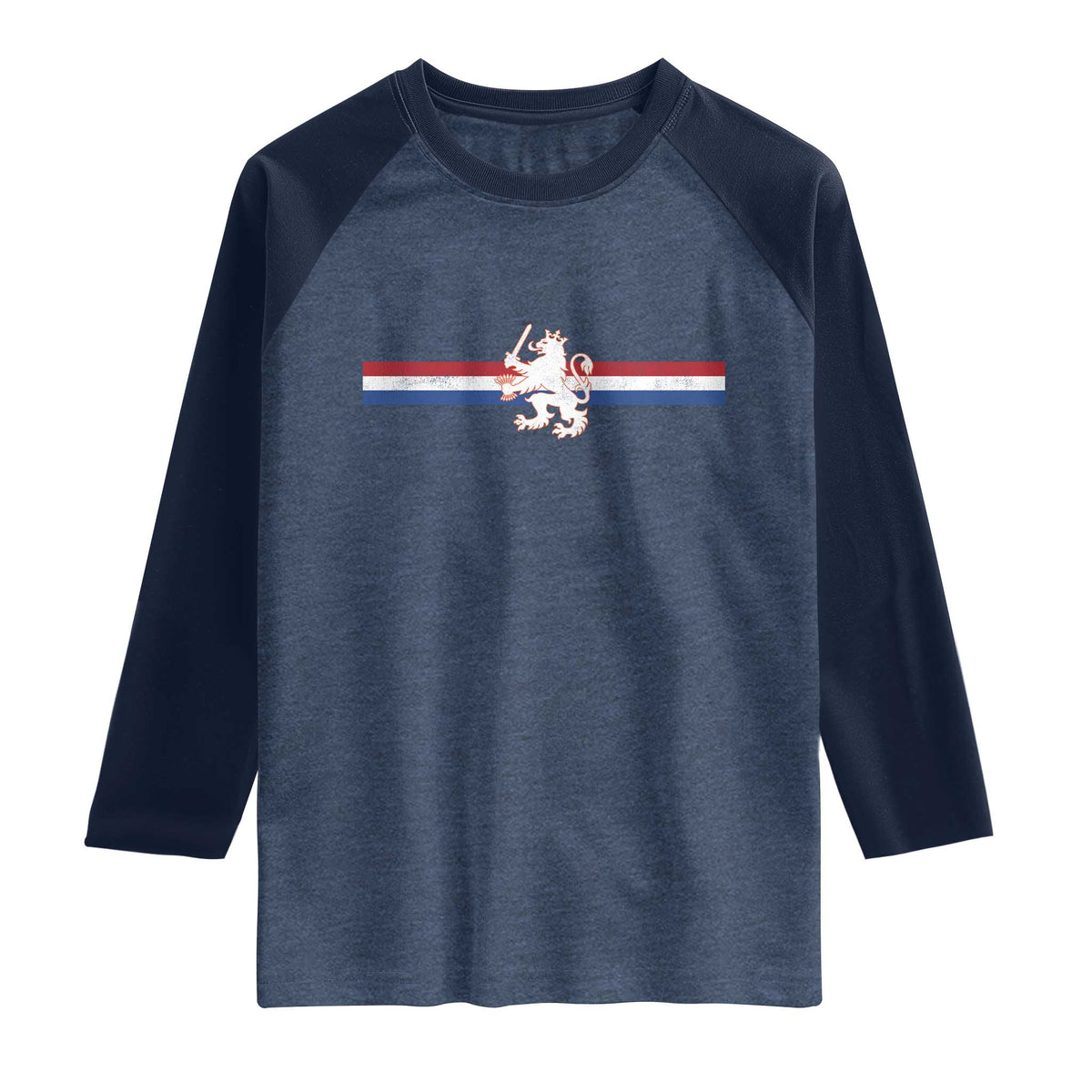 Nederland Dutch Republic Lion Vintage Holland Flag Raglan Shirt