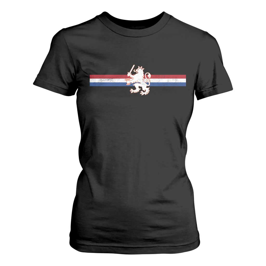 Nederland Dutch Republic Lion Vintage Holland Flag T Shirt For Women