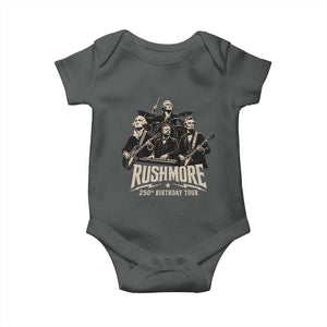Rushmore 250th Birthday Tour Baby Onesie Funny Presidents Rockstar Music