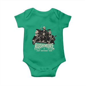 Rushmore 250th Birthday Tour Baby Onesie Funny Presidents Rockstar Music