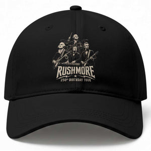 Rushmore 250th Birthday Tour Baseball Cap Funny Presidents Rockstar Music