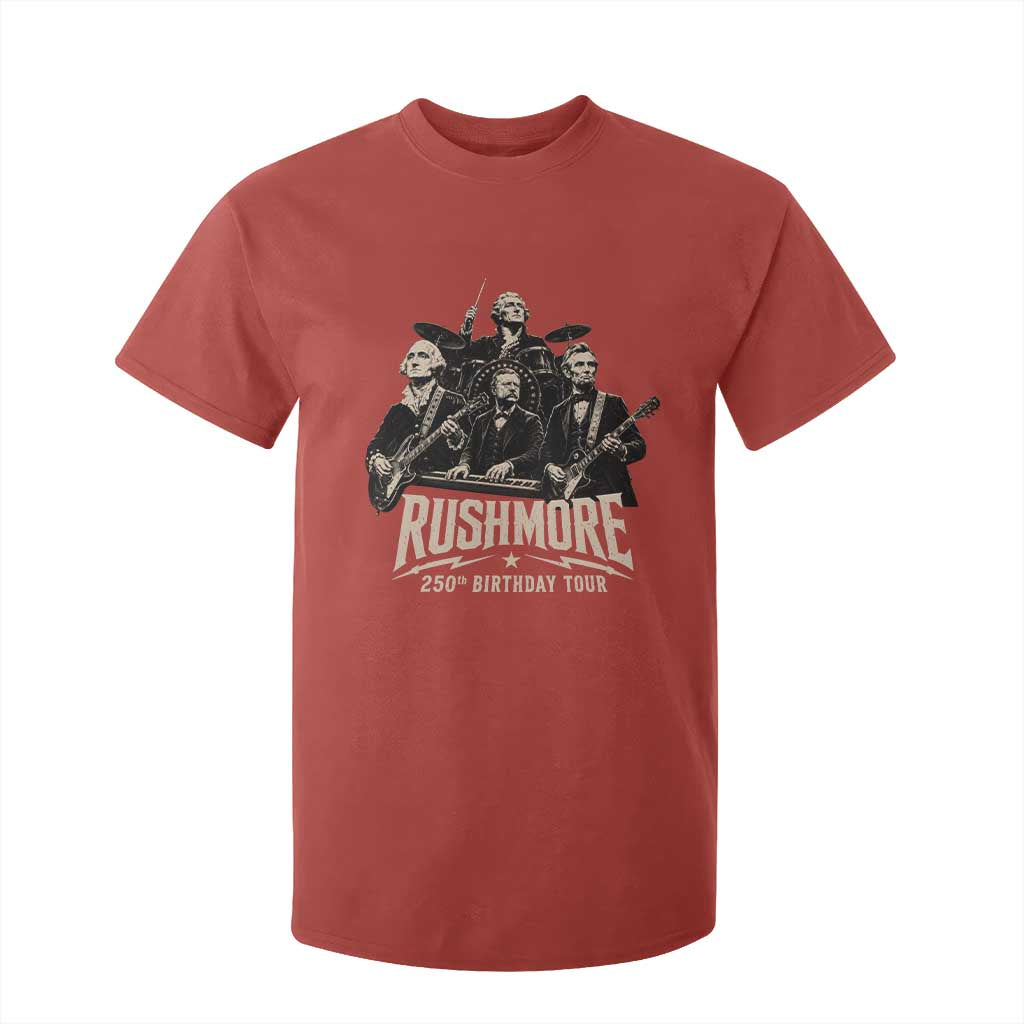 Rushmore 250th Birthday Tour T Shirt For Kid Funny Presidents Rockstar Music