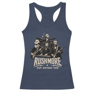 Rushmore 250th Birthday Tour Racerback Tank Top Funny Presidents Rockstar Music