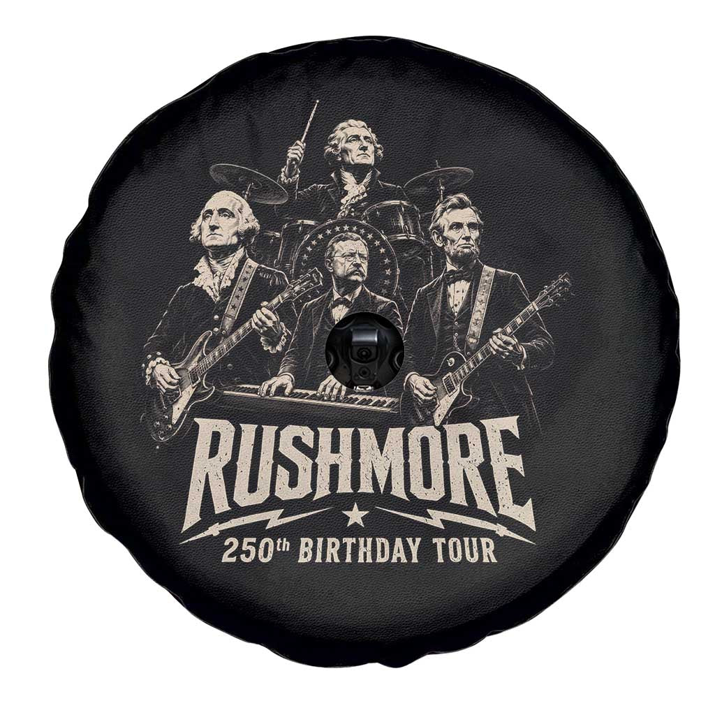 Rushmore 250th Birthday Tour Spare Tire Cover Funny Presidents Rockstar Music